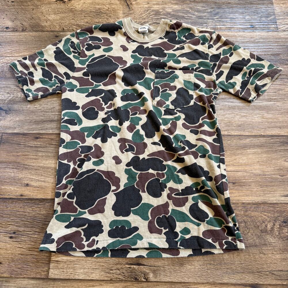 Vintage 70s Duxbak Duck Camo Pocket Tee Shirt